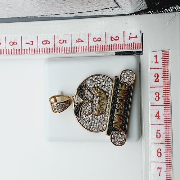 "14K Gold Plated Cubic Zircon Pendant, INUS1BR212 - Picture 11 of 11